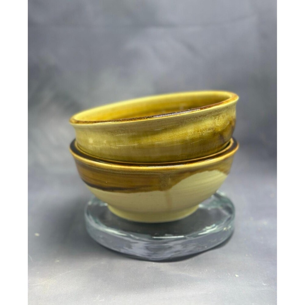 Art Pottery Bowls Signed By B ( Bonnie ) Schlesselman Potters Depot Set Of 2